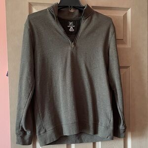 George Men's Olive Zip-Up Sweater